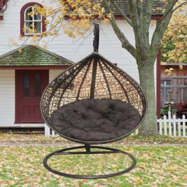 Brown Outdoor Hanging Swing Chair