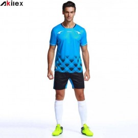 Custom Stripe Print Men Soccer Jersey Soccer Uniforms