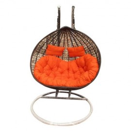 Dark Brown with Orange Hanging Swing