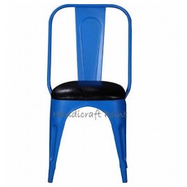 Iron Tolix Cafe Chair with Cushion Seat