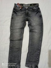 Mens Dark Gray Black Denim Jeans